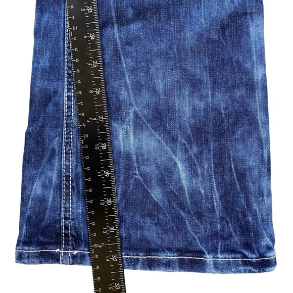 VO‎ Jeans Trendy Tie-Dye Style Blue Straight Legs Jeans Size 30 - Picture 16 of 16